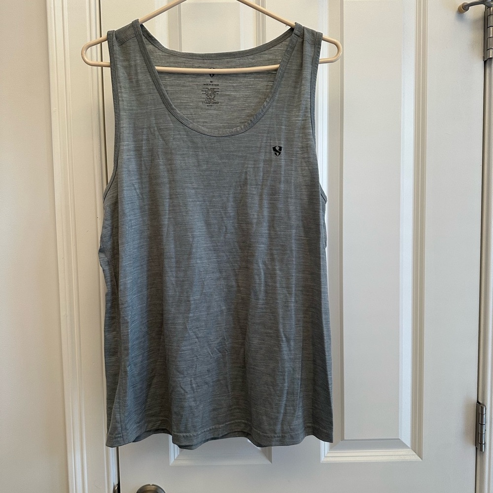 Men’s Gray Tank Top Size M Casual Athletic